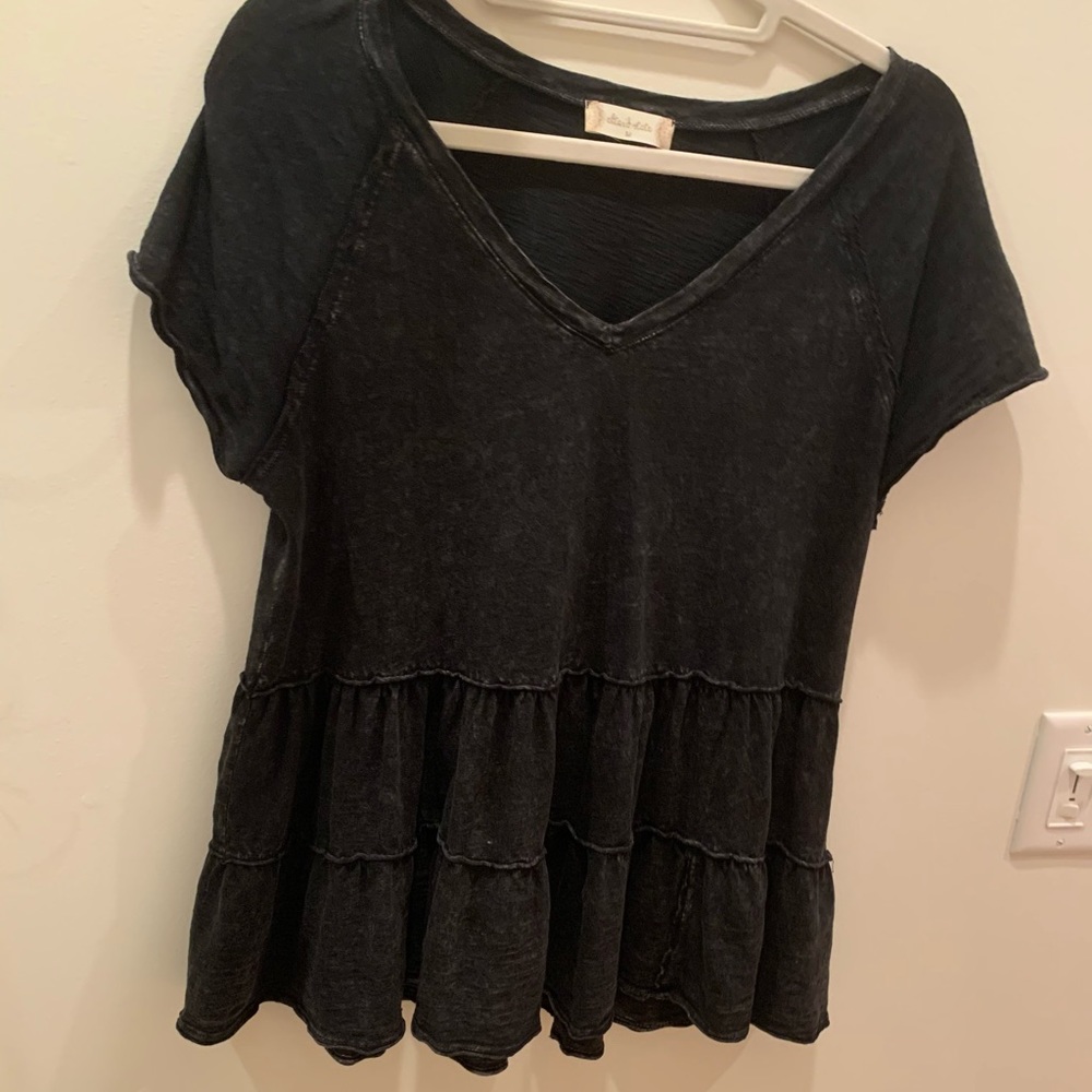 Altar’d State Black v-neck tiered top!